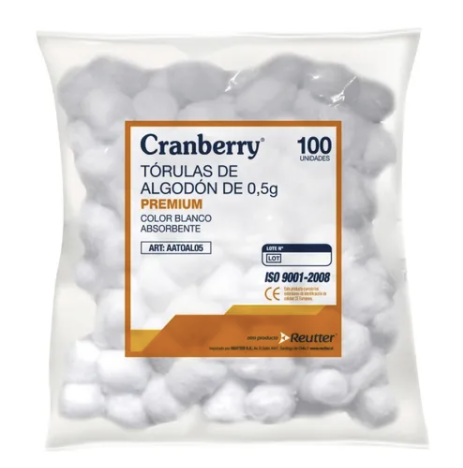 Torula Algodón Cranberry 0,5grs X 100 Unidades