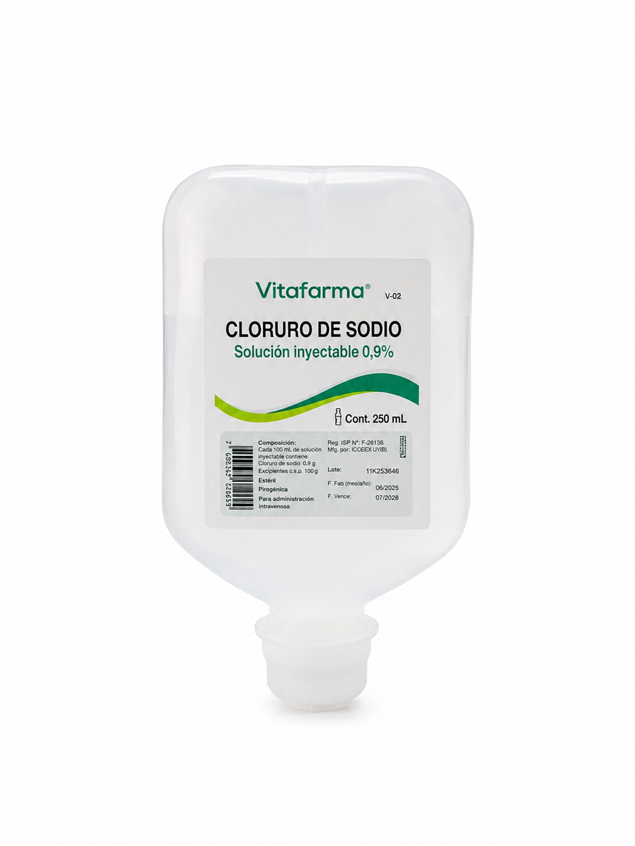 Suero Fisiológico Cloruro de Sodio 0,9% – 250mL