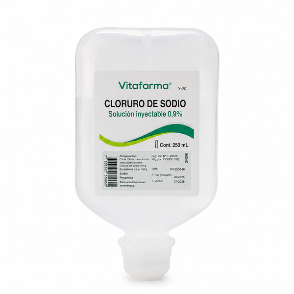 Suero Fisiológico Cloruro de Sodio 0,9% – 250mL