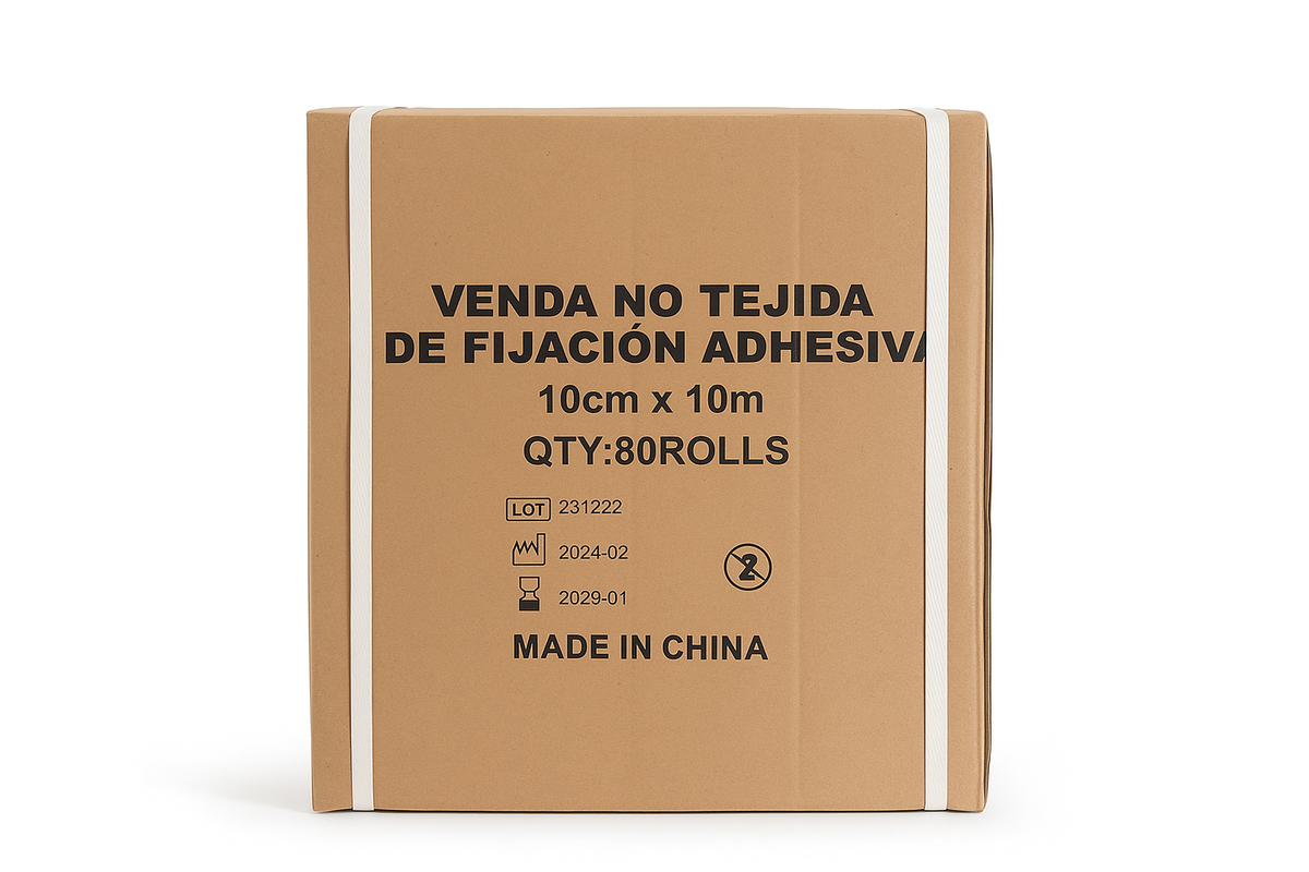 Venda de Gasa Stretch para fijación adhesiva 10cm X 10mt  Geerdink - Caja madre  x 80 unidades