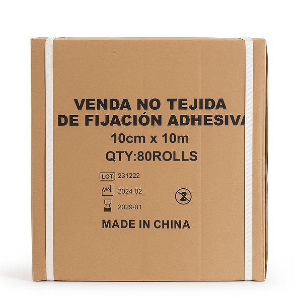 Venda de Gasa Stretch para fijación adhesiva 10cm X 10mt  Geerdink - Caja madre  x 80 unidades