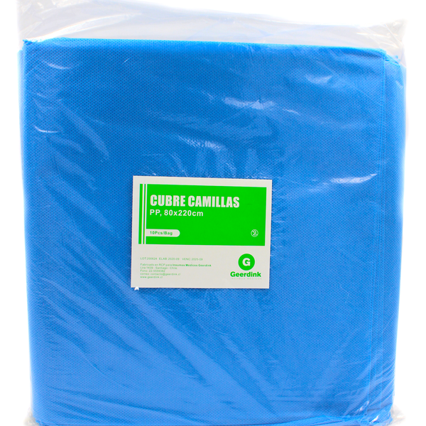 Cubre Camilla Geerdink SIN Elástico 80cm X 220cm Pack X 10 Unidades