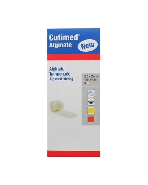 Cutimed Alginate Mecha 2.5cm X 30cm Caja X 5 Unidades.