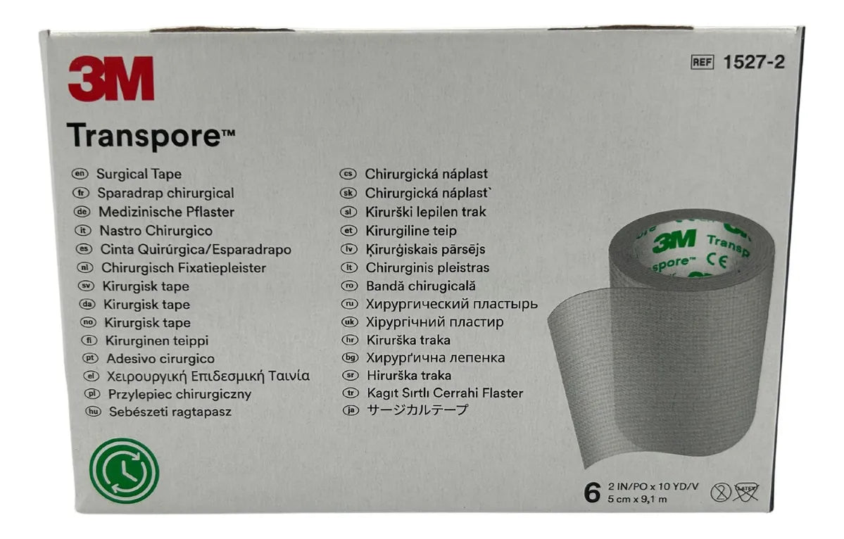 Tela Adhesiva Transpore 5 cm x 9,1 mts X 6 UN.