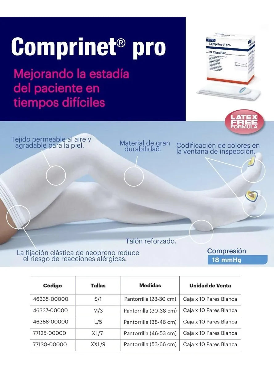 Comprinet Wht Media compresión Antiembólica Comprinet Pro