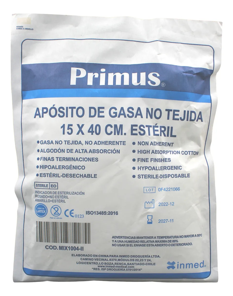 Aposito de gasa no tejida 15x40