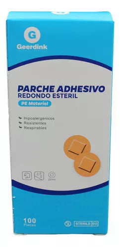 Parche curita redondo Geerdink – Caja madre de 100 cajas x 100 unidades de parches
