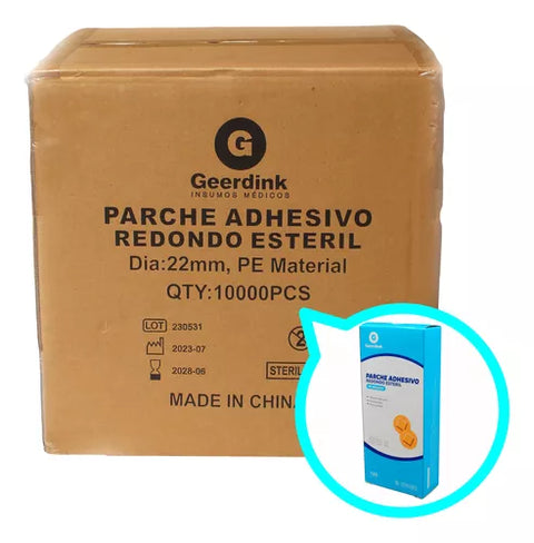 Parche curita redondo Geerdink – Caja madre de 100 cajas x 100 unidades de parches