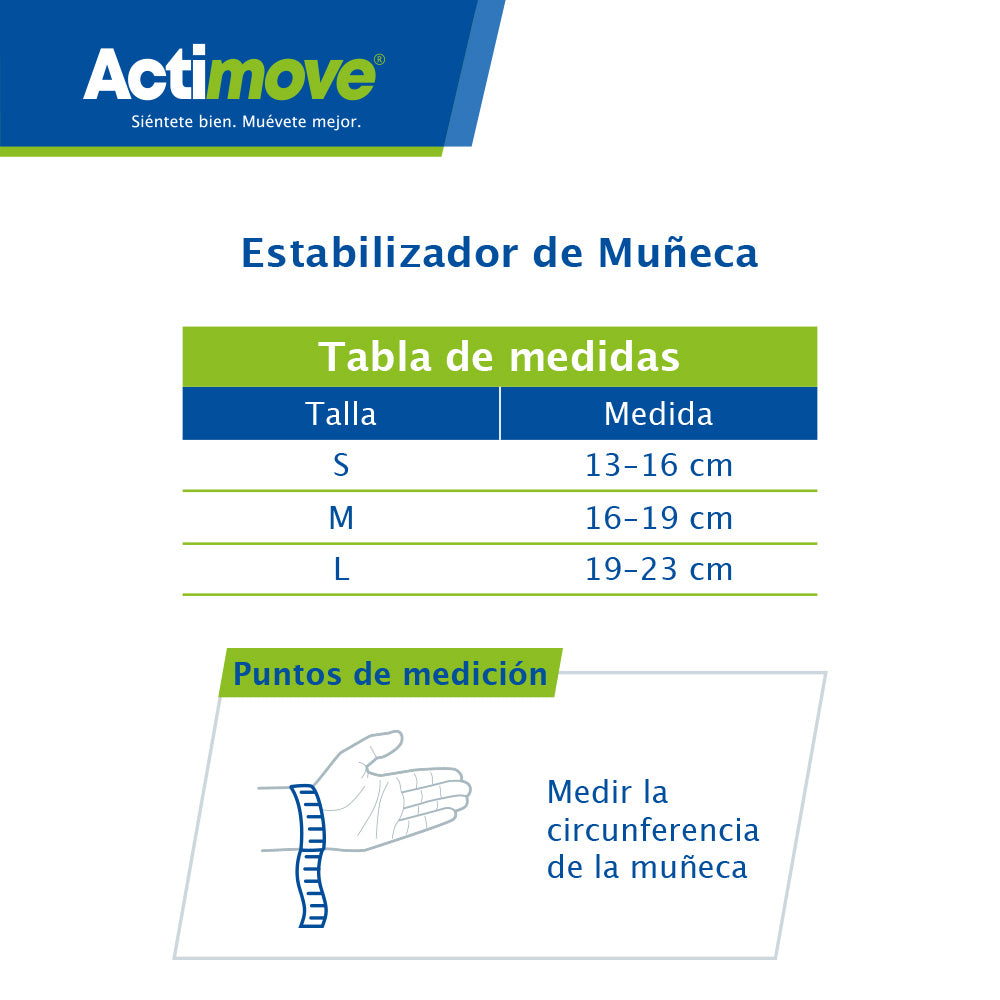 Estabilizador De Muñeca C/férula Extraíble Actimove