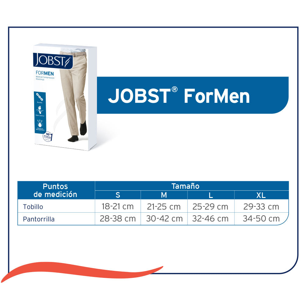 Calcetín Compresivo Jobst For Men 20/30 Rodilla S-m-l-xl