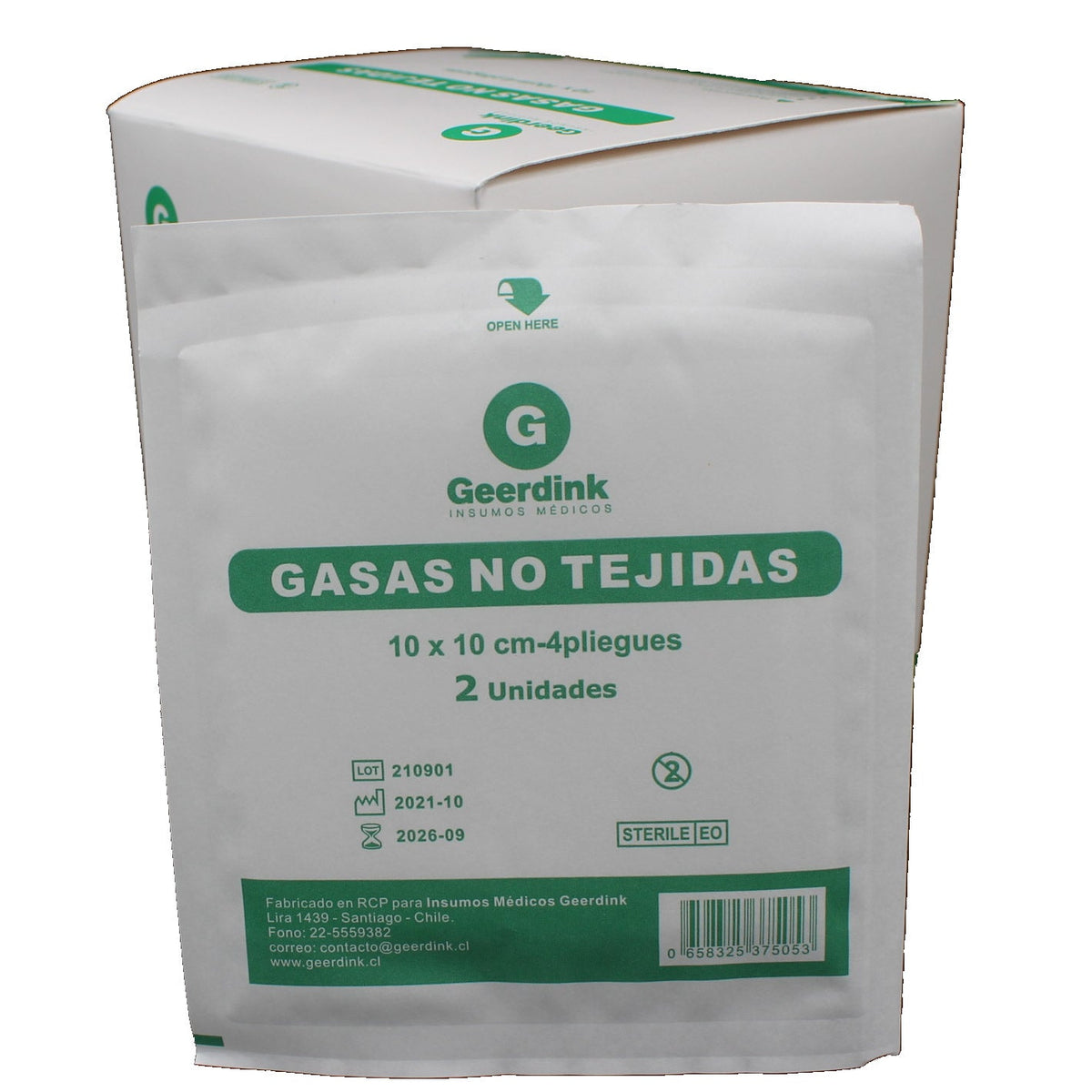 Gasa no tejida estéril Geerdink 10x10 cm - Unidad