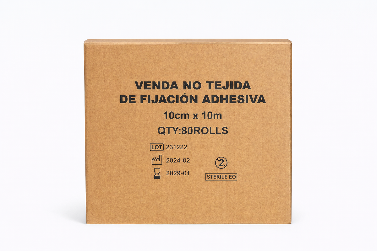 Venda de Gasa Stretch Adhesiva Geerdink 10 cm × 10 m | Caja Madre (80 unidades)