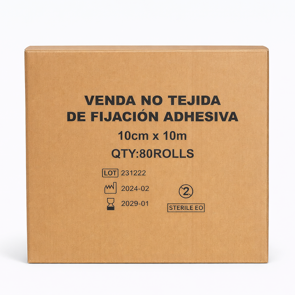 Venda de Gasa Stretch Adhesiva Geerdink 10 cm × 10 m | Caja Madre (80 unidades)
