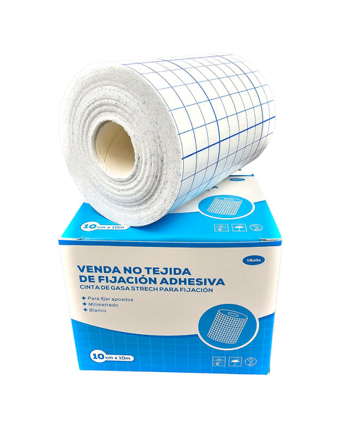 Venda de gasa stretch para fijación adhesiva 10cm X 10mt