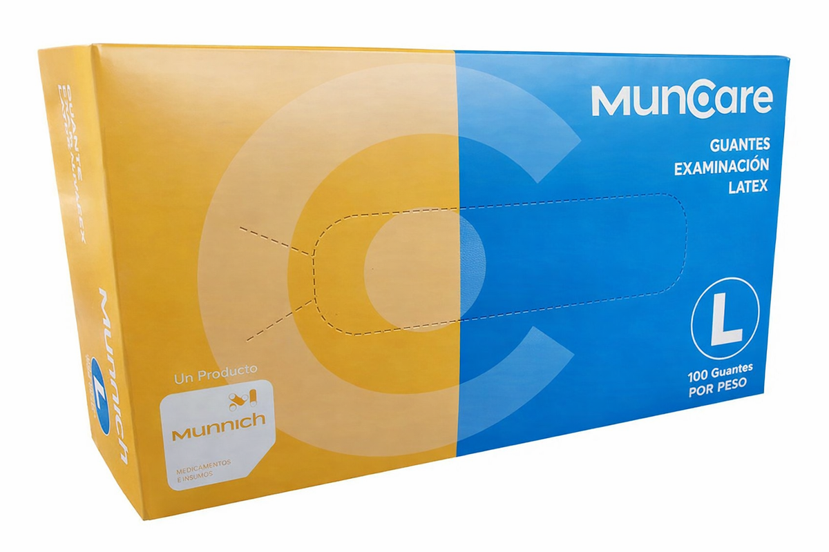 Guante Latex Muncare Caja X 100 Unidades.