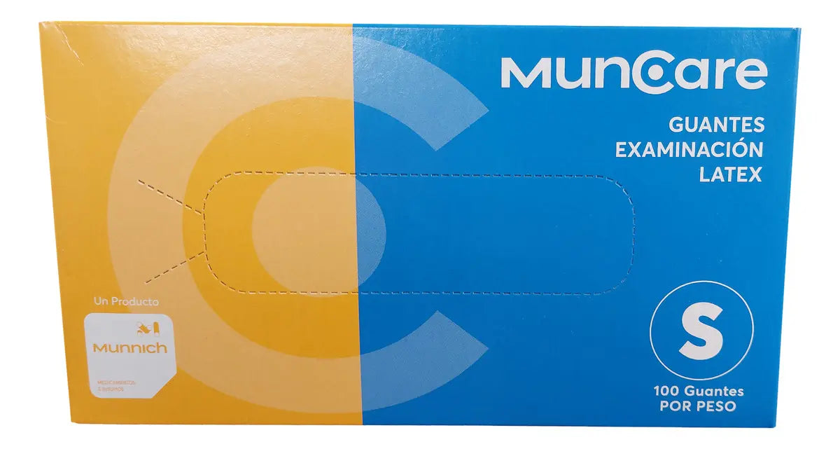 Guante Latex Muncare Caja X 100 Unidades.