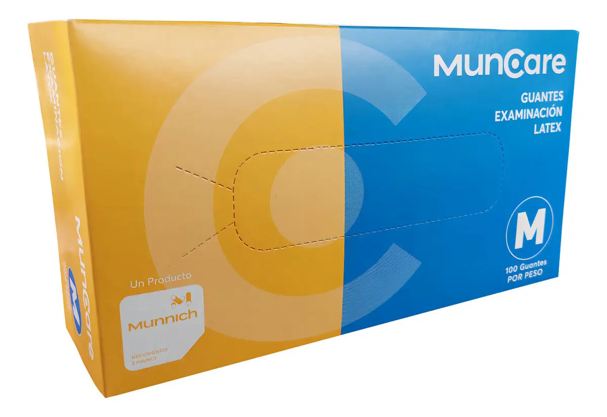 Guante Latex Muncare Caja X 100 Unidades.