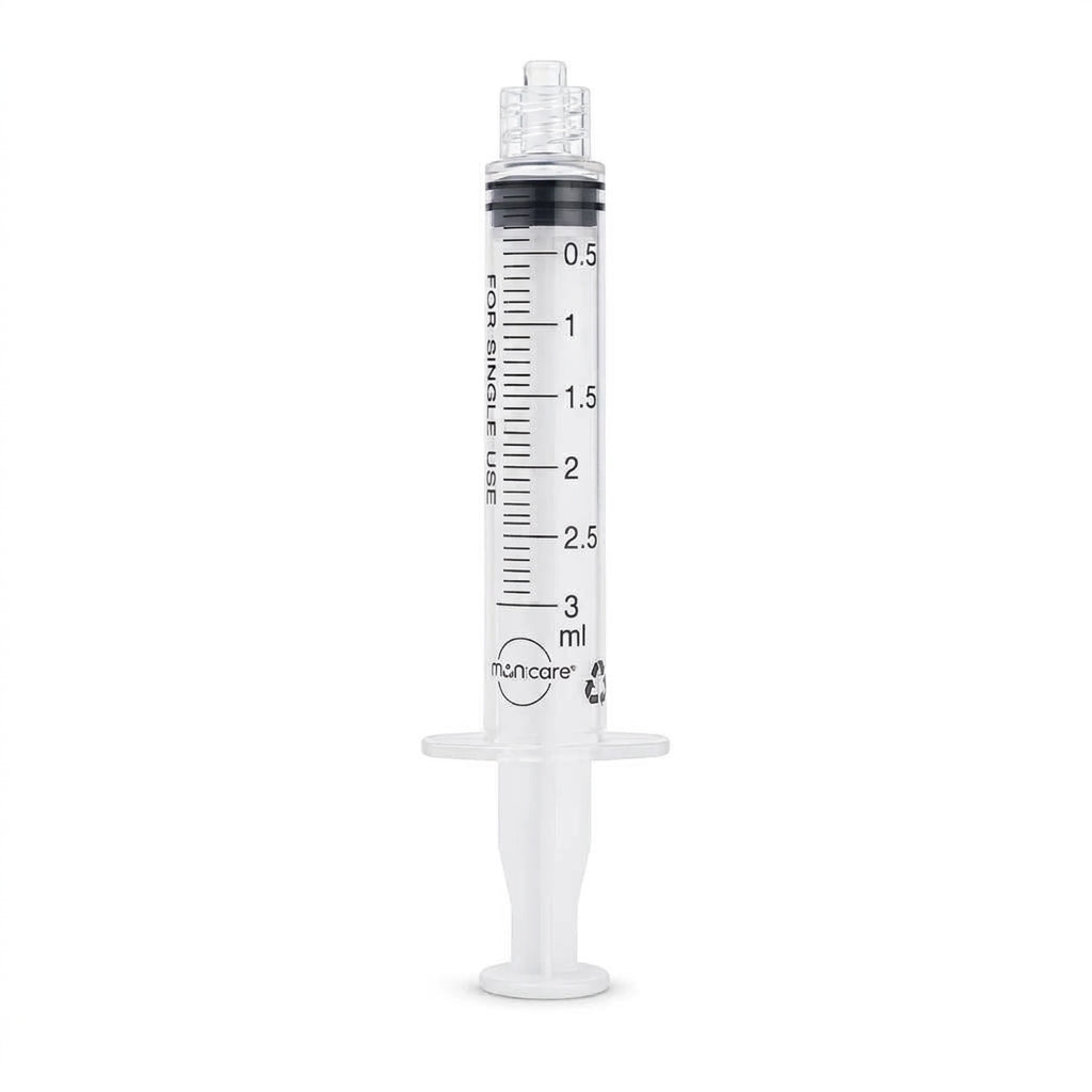 Jeringa Desechable Estéril Muncare de 3 mL sin aguja Unidad