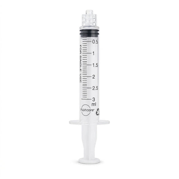 Jeringa Desechable Estéril Muncare de 3 mL sin aguja Unidad