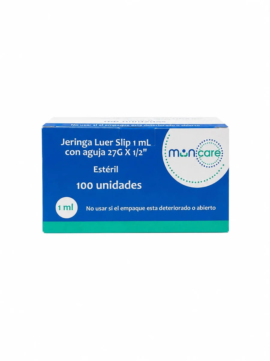 Jeringa Tuberculina 1 ML. Luer Slip Con Aguja 27g x 1/2 X Unidad