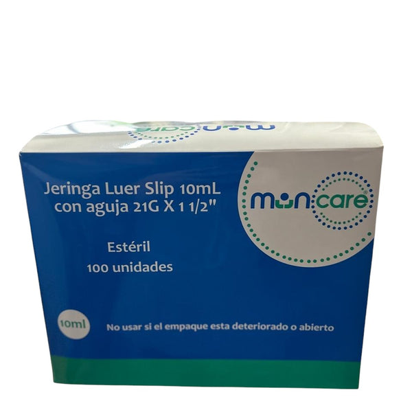 Jeringa Muncare Luer Slip 10 Ml Con Aguja 21G X 1 1/2