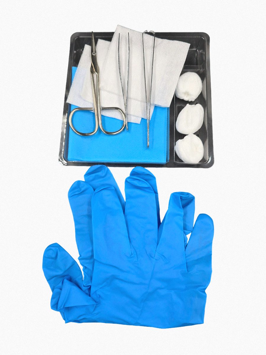 Kit De Curación Estéril Desechable Geerdink con Par de Guantes de Nitrilo