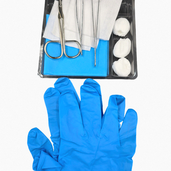 Kit De Curación Estéril Desechable Geerdink con Par de Guantes de Nitrilo