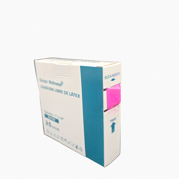 Ligadura Libre de Latex (Fucsia) Caja x 25 unidades