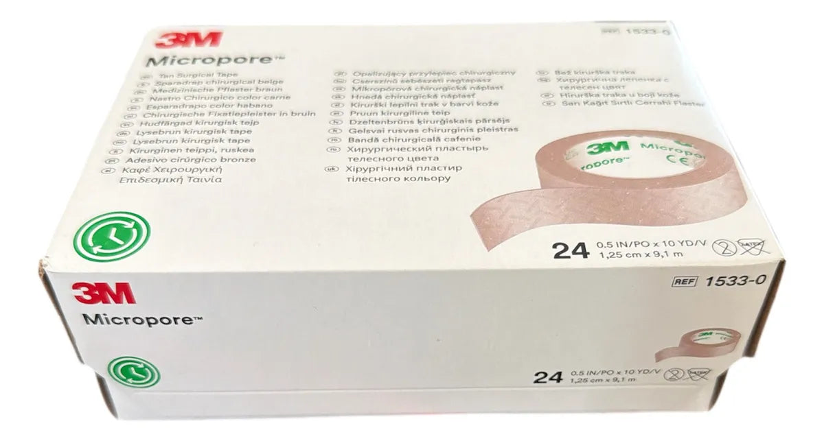 Micropore 3m Piel 1.25 Cms X 9.1 Mts - 1533-0 Color Piel