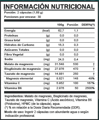 Magnesio Triple - 60 Capsulas