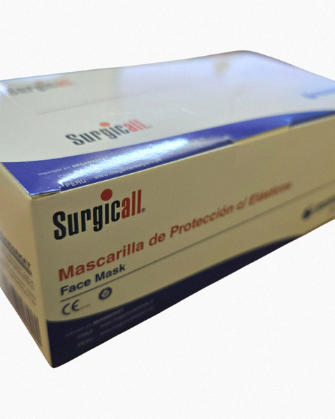 Mascarilla tres pliegues caja x 50 unidades