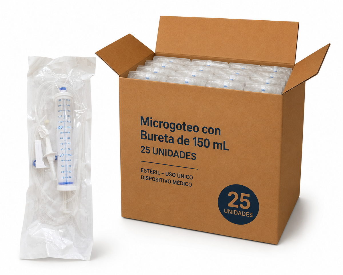 Microgoteo con bureta 150 ML.  Pack x 25 Un. MAYORISTA