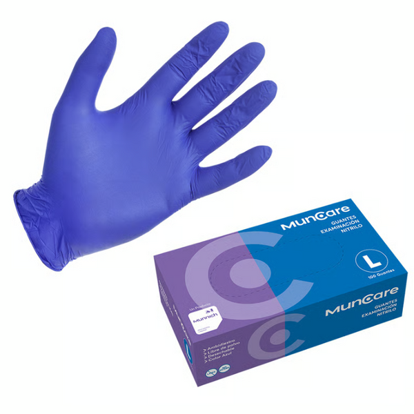 Guante Nitrilo Azul Muncare Caja X 100 Unidades