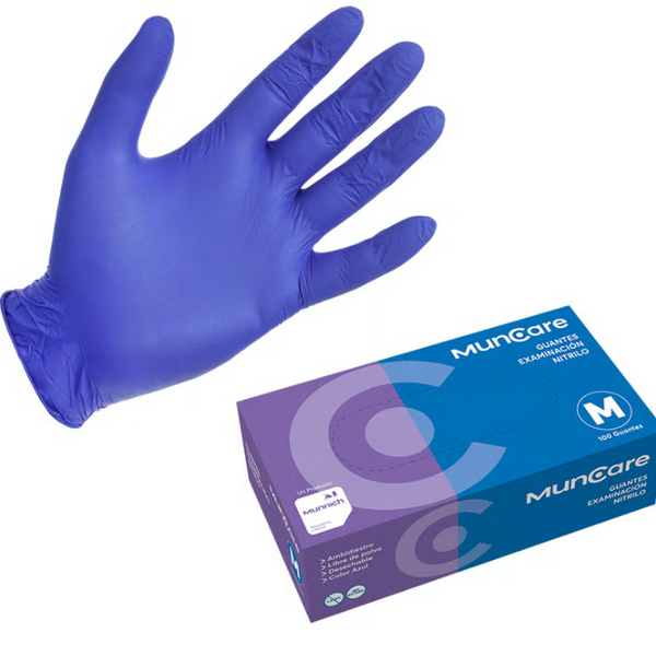 Guante Nitrilo Azul Muncare Caja X 100 Unidades