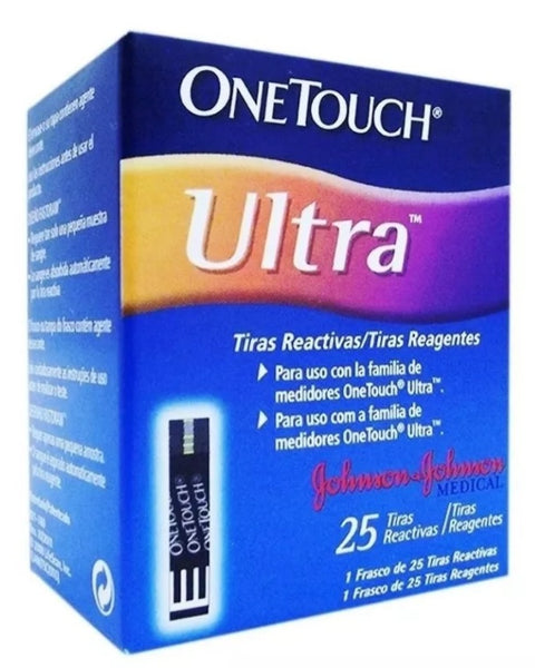 Tiras Reactivas Cintas Onetouch Ultra X 25 U.