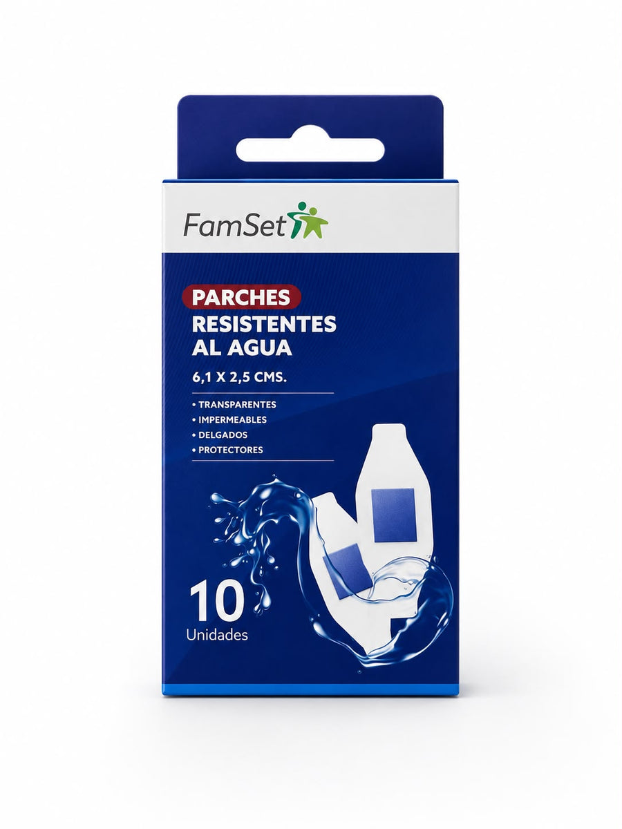 Parche Curita Transparente Resistente Al Agua 10 Unidades Family Set