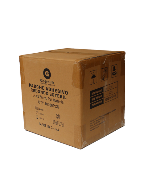 Parche curita redondo Geerdink – Caja madre de 100 cajas x 100 unidades de parches