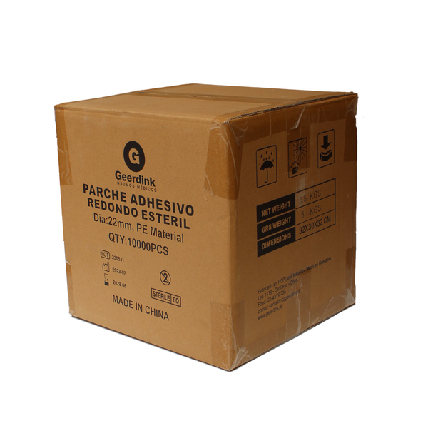 Parche curita redondo Geerdink – Caja madre de 100 cajas x 100 unidades de parches