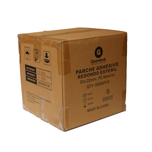 Parche curita redondo Geerdink – Caja madre de 100 cajas x 100 unidades de parches