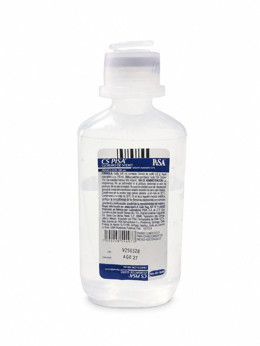 Suero Fisiologico - Cloruro de sodio 0,9% 100 ML.