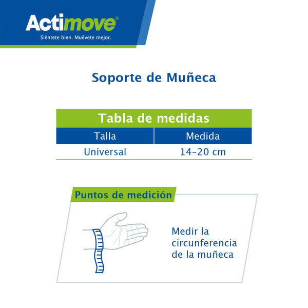 Muñequera Ajustable Ambidiestra Actimove Talla Universal