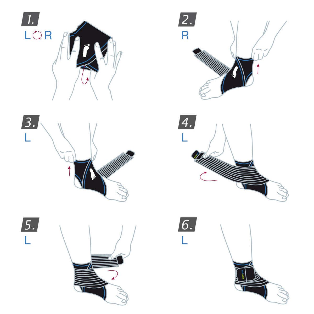 Tobillera Elástica Envolvente Actimove