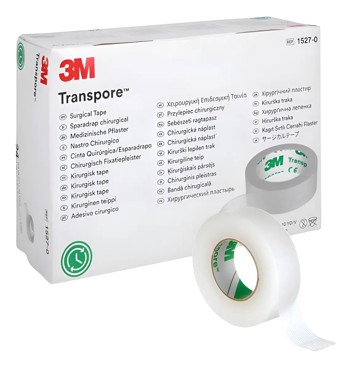 Tela Adhesiva Transparente 3m Transpore 1.25 Cm X 9.1 M Unidad
