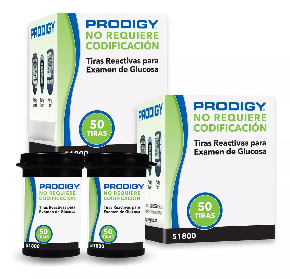 Tiras reactivas Prodigy pack x 100 Un.