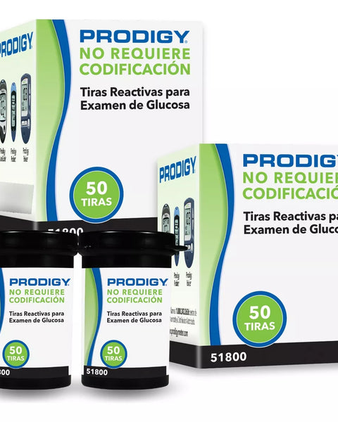 Tiras reactivas Prodigy pack x 100 Un.