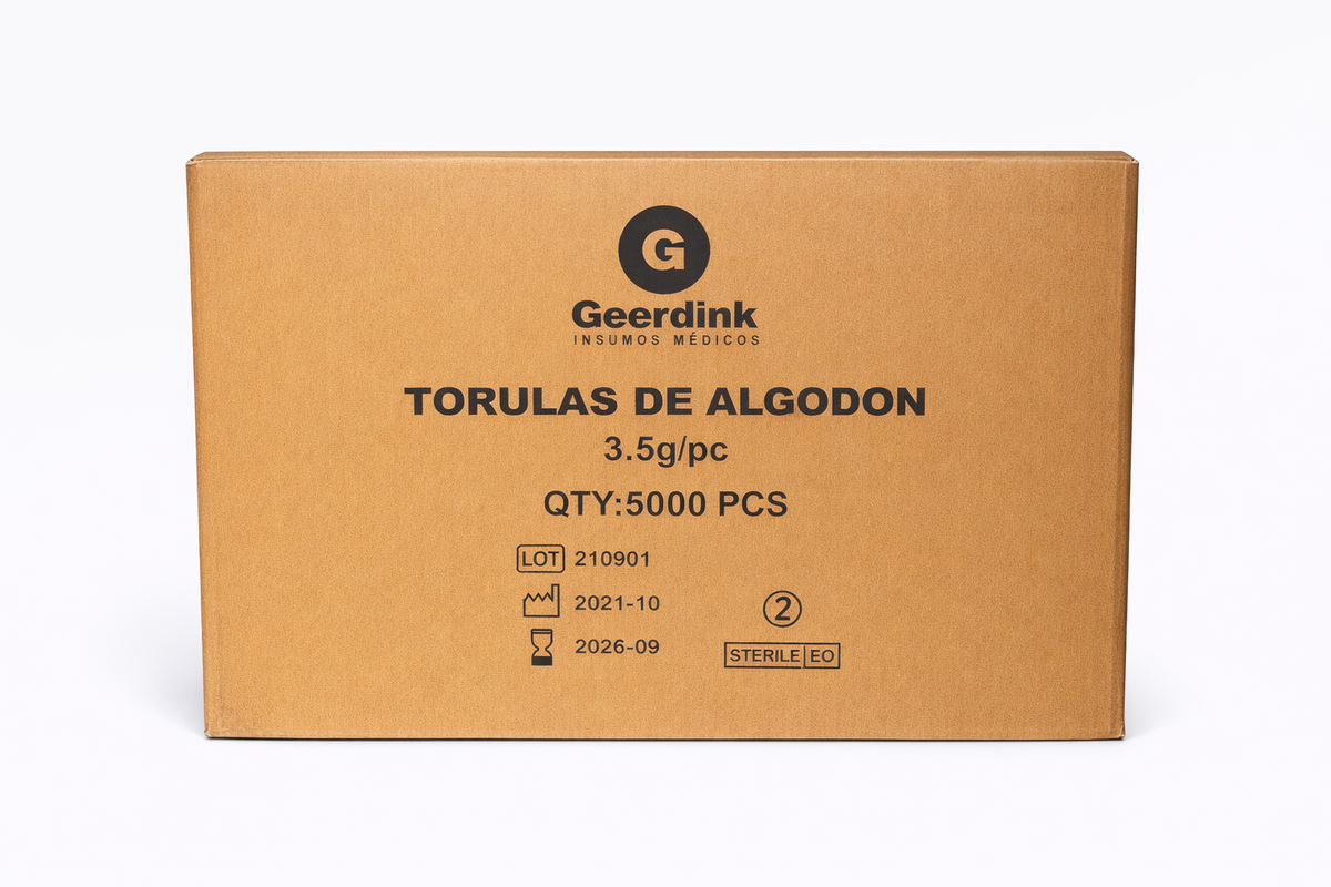 Tórulas de Algodón Geerdink 3,5 g | Caja Madre (50 bolsas × 100 unidades)