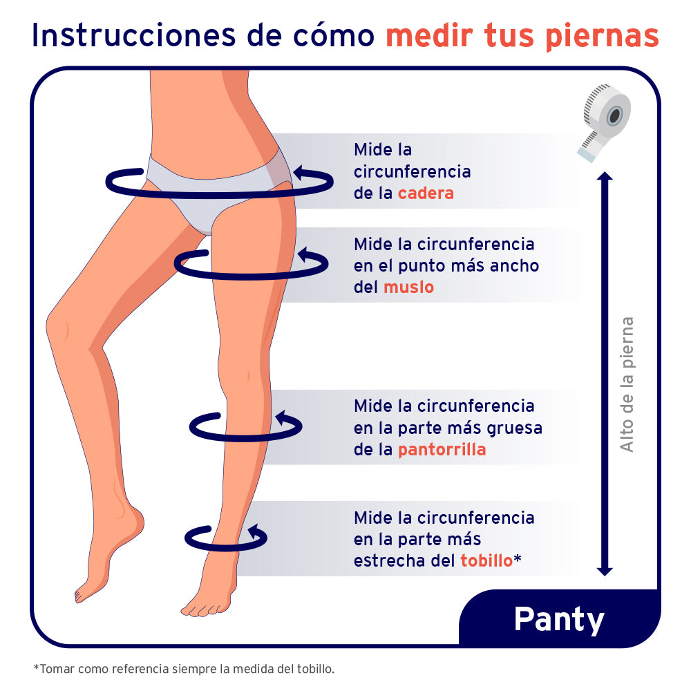 Panty Media Compresiva Jobst Ultrasheer Cintura 15/20 Punta cerrada