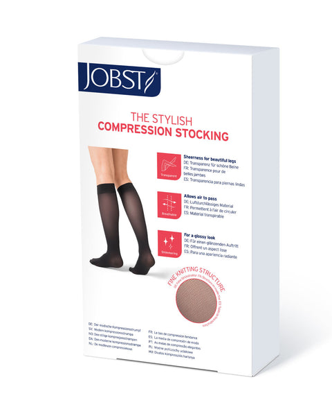 Media Compresiva Jobst Ultrasheer 15/20 Rodilla S-m-l-xl Punta Cerrada