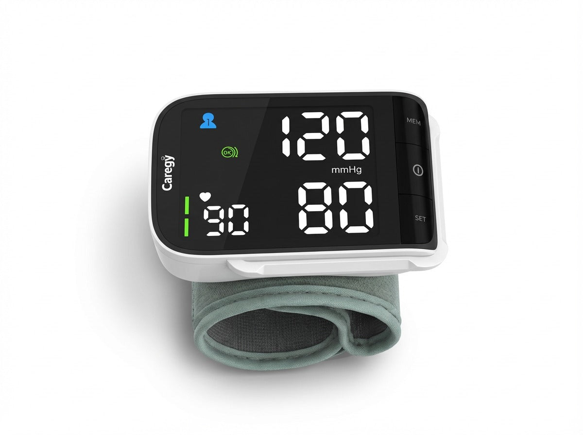 Tensiómetro Digital de Muñeca Caregy – Medidor de Presión Automático - Pantalla Led