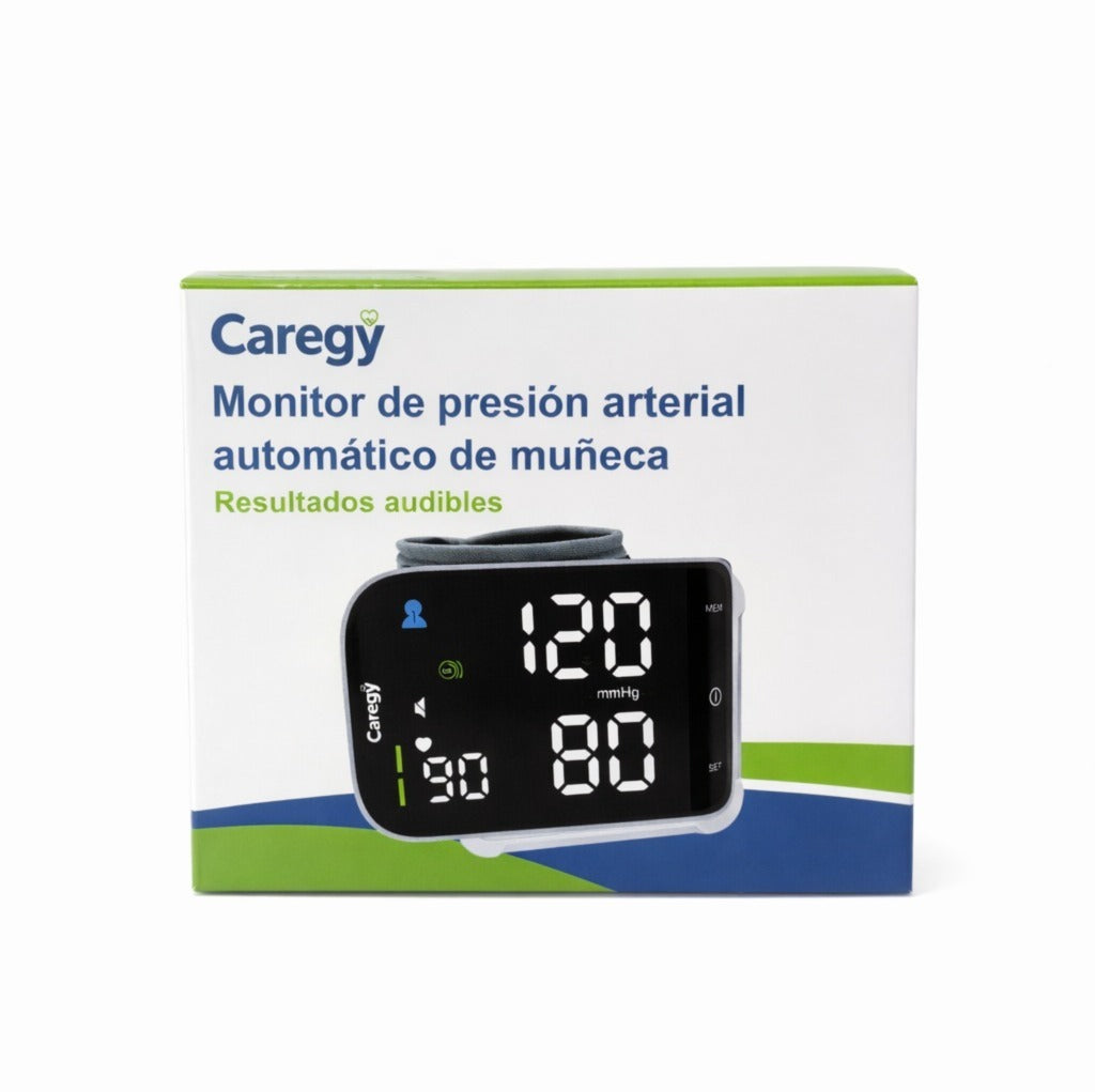 Tensiómetro Digital de Muñeca Caregy – Medidor de Presión Automático - Pantalla Led